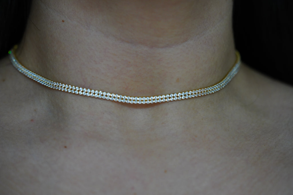 14k Tennis Choker - Stella Royale