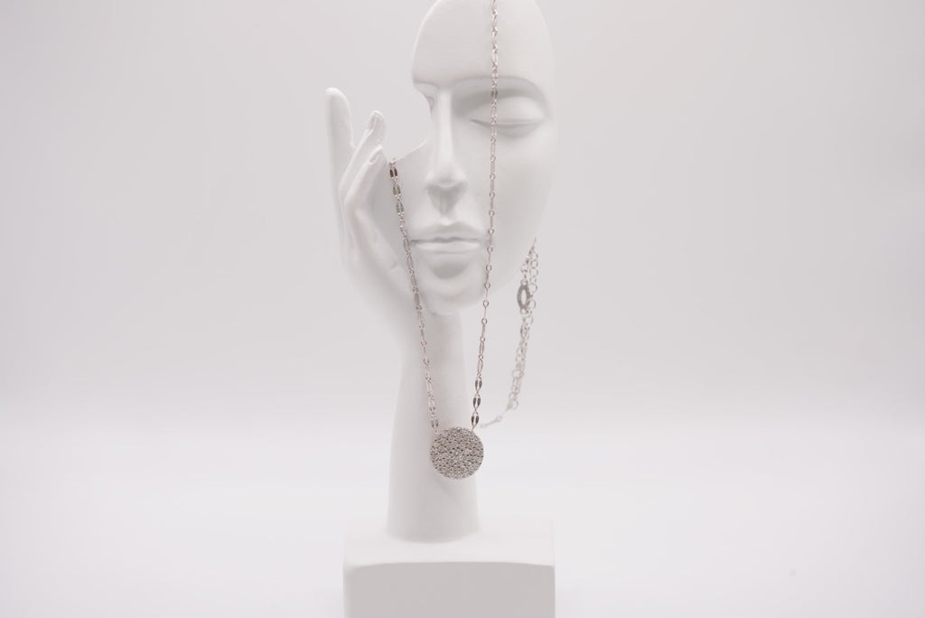 Shiny Silver Necklace - Purely Beauty