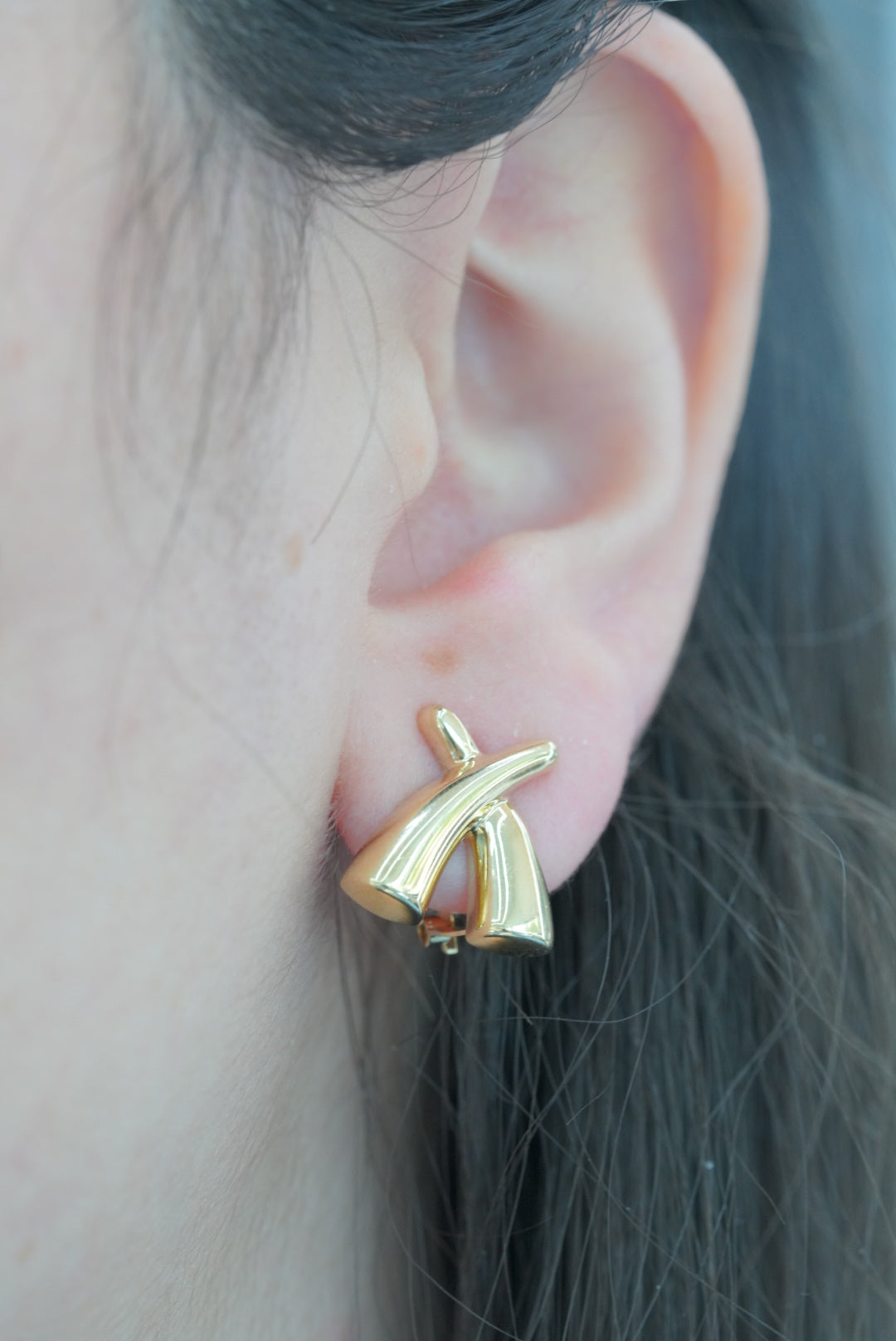 10k Gold Earrings - X Shaped