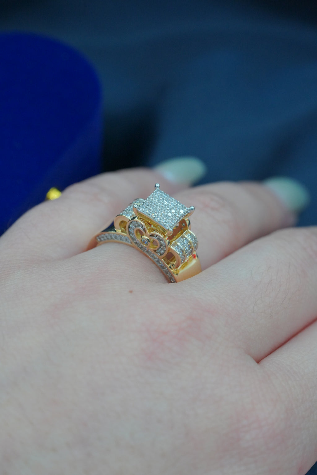 14k Gold Engagement Ring - Princess Cut