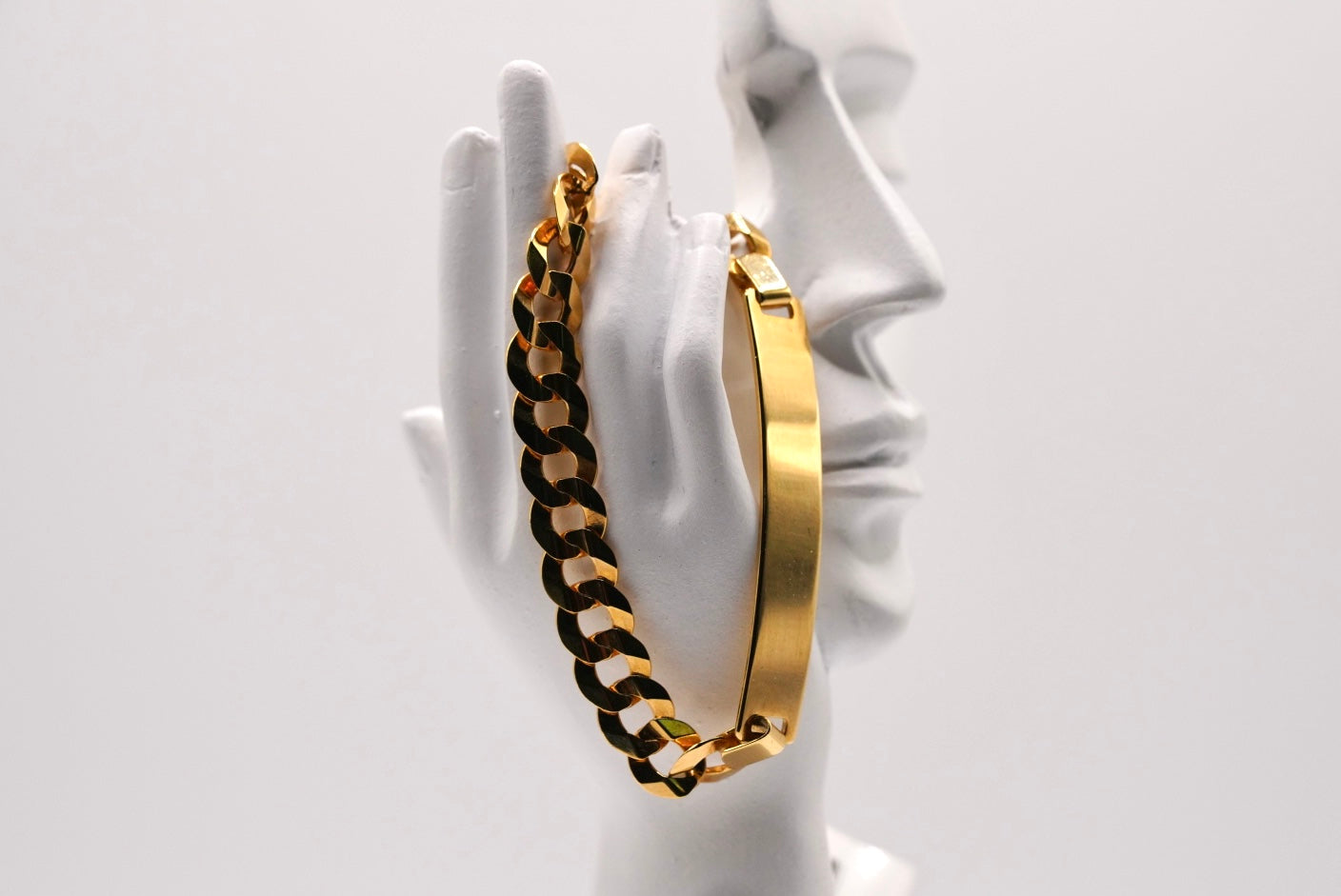 10k Signet Bracelet - Diamond Cut Classic