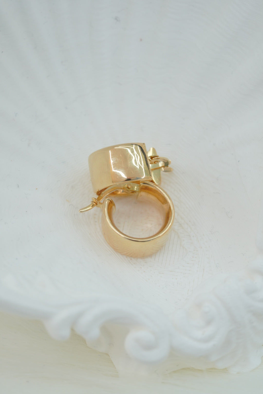 14k Gold Hoops - Elegant Woman