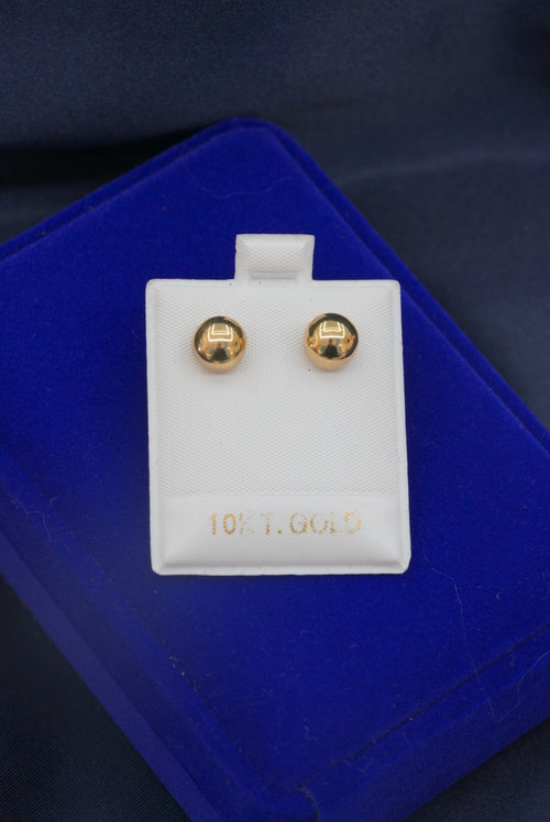10k Gold Earrings - Ball Studs