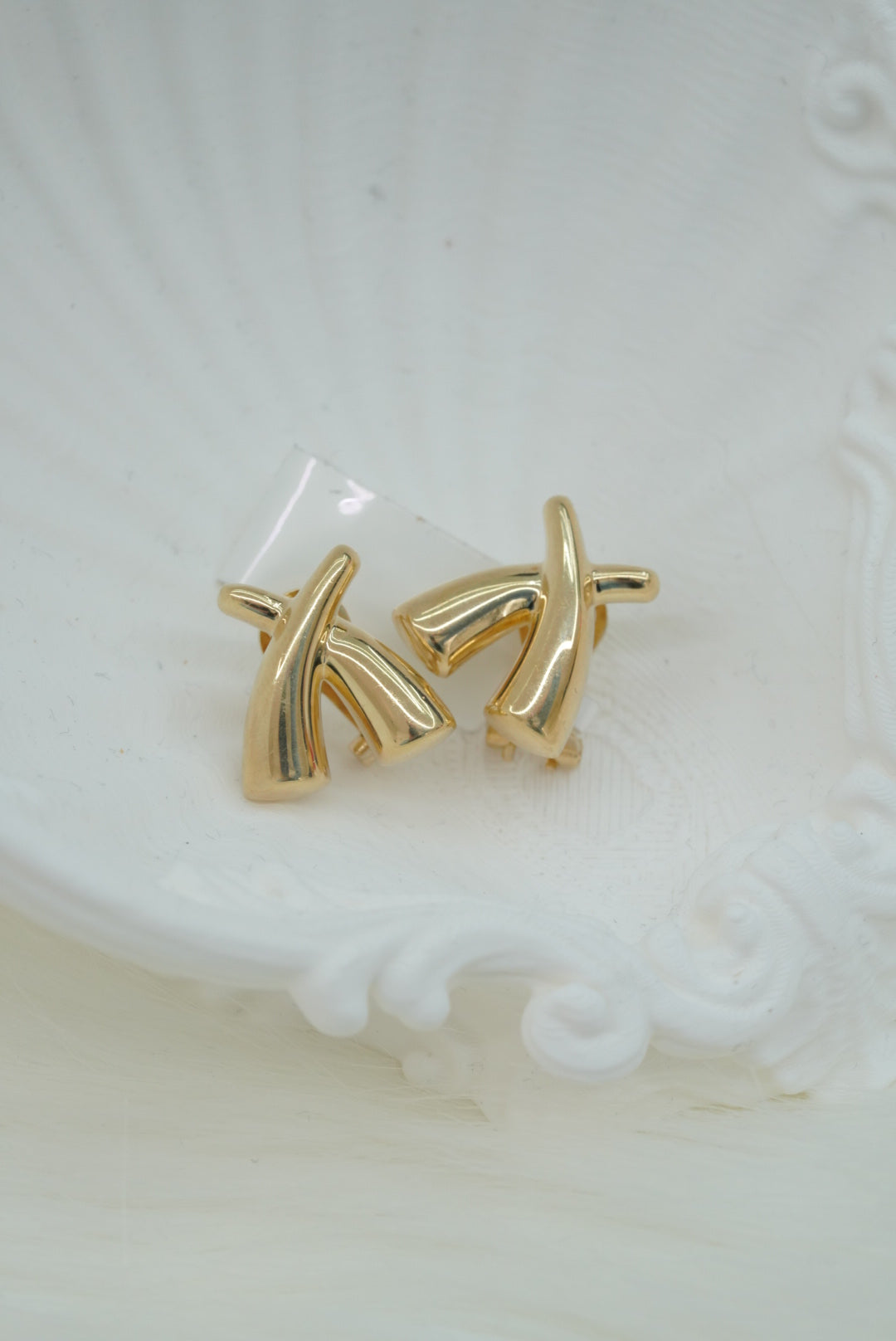 10k Gold Earrings - X Shaped