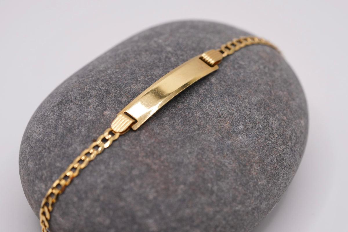 14k Diamond Cut Bracelet - Baby Luxe