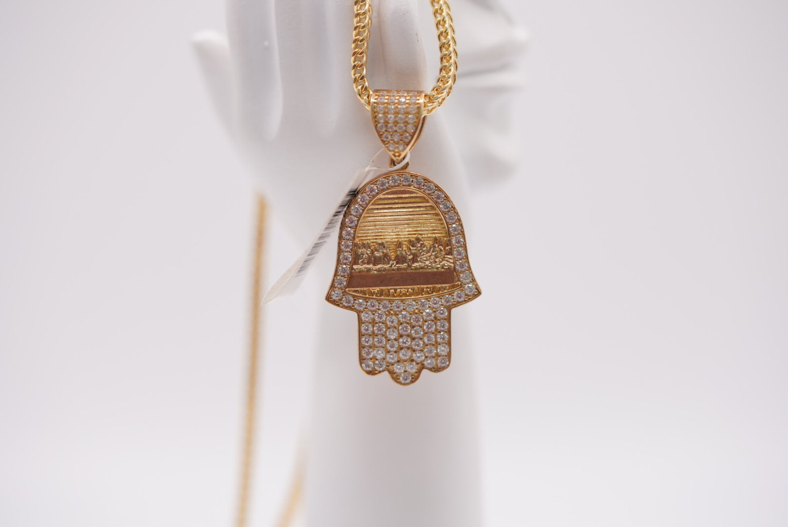 10K Gold Hamsa Hand Pendant