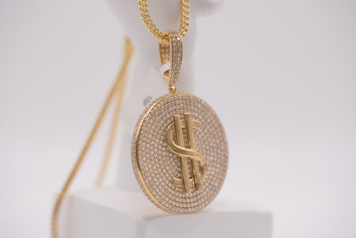 10k Gold Pendant - Dollar Sign