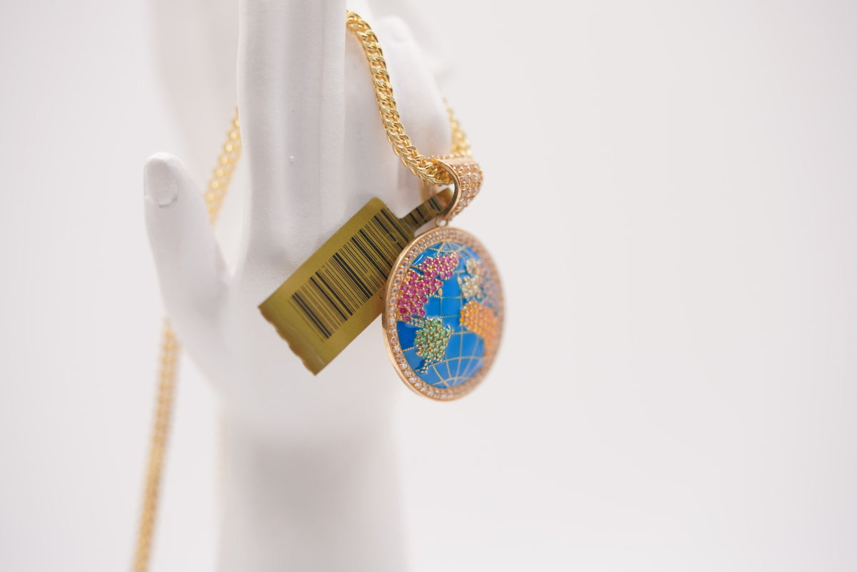 14K Gold Pendant - Around The Globe