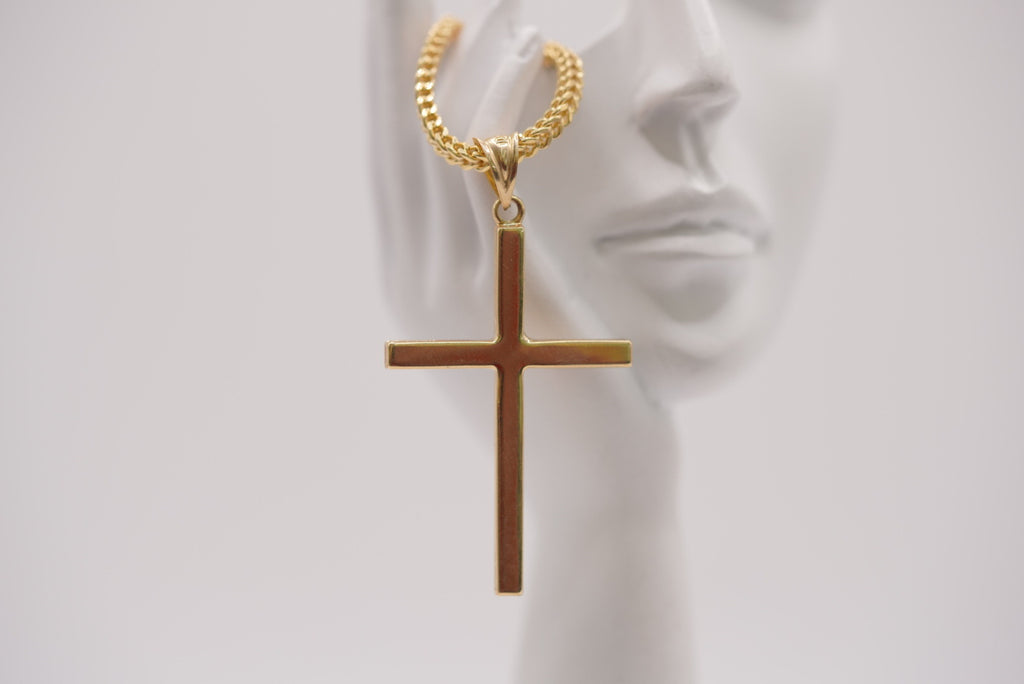 10K Gold Plain Cross Pendant