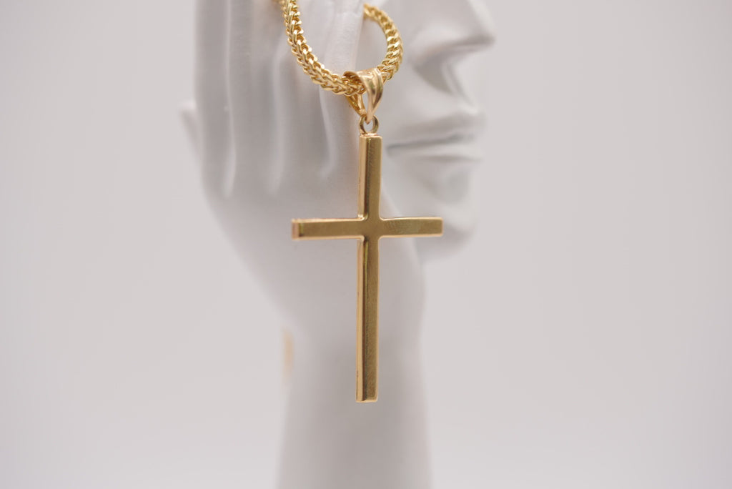 10K Gold Plain Cross Pendant