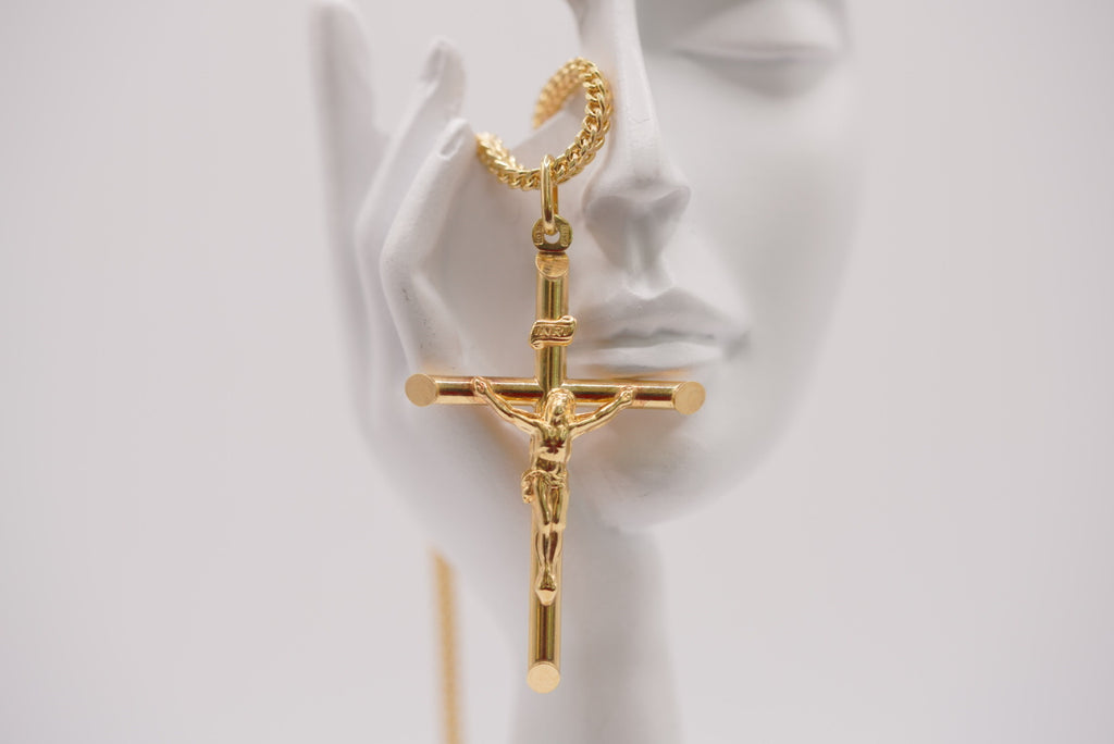 14K Gold Crucifix Pendant