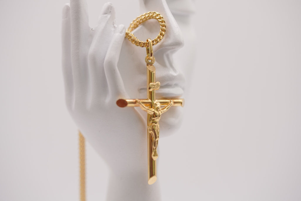 14K Gold Crucifix Pendant