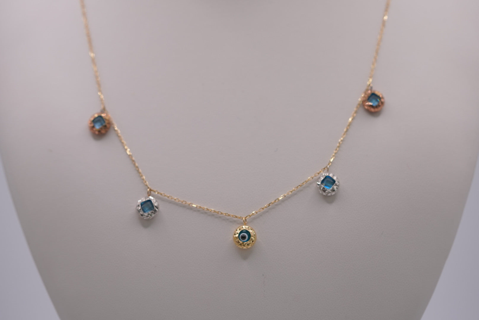 14K Gold Multi-Tone Dangle Charm