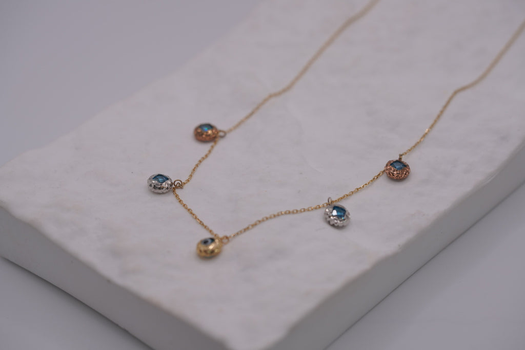 14K Gold Multi-Tone Dangle Charm