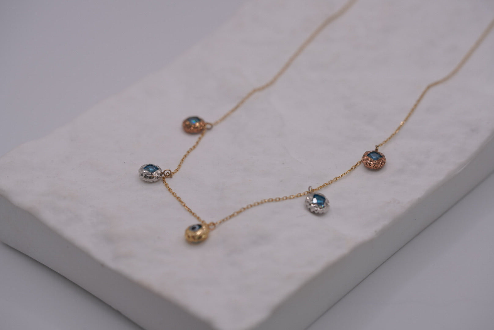 14K Gold Multi-Tone Dangle Charm