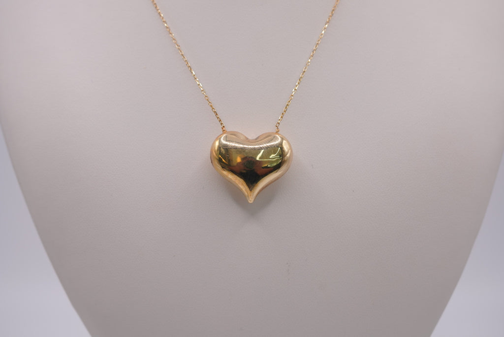 14K Gold Heart Charm Necklace
