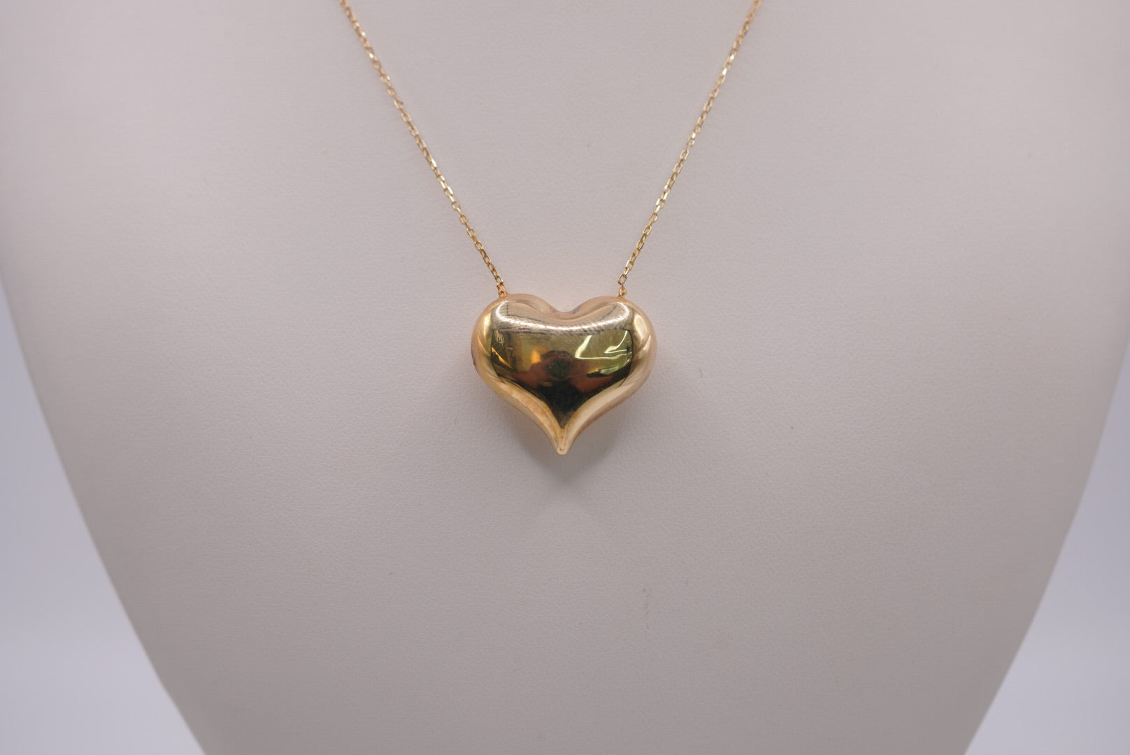 14K Gold Heart Charm Necklace