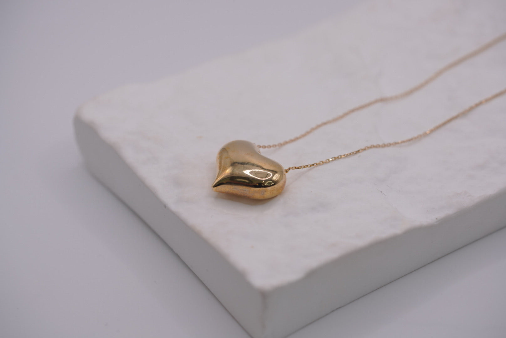 14K Gold Heart Charm Necklace
