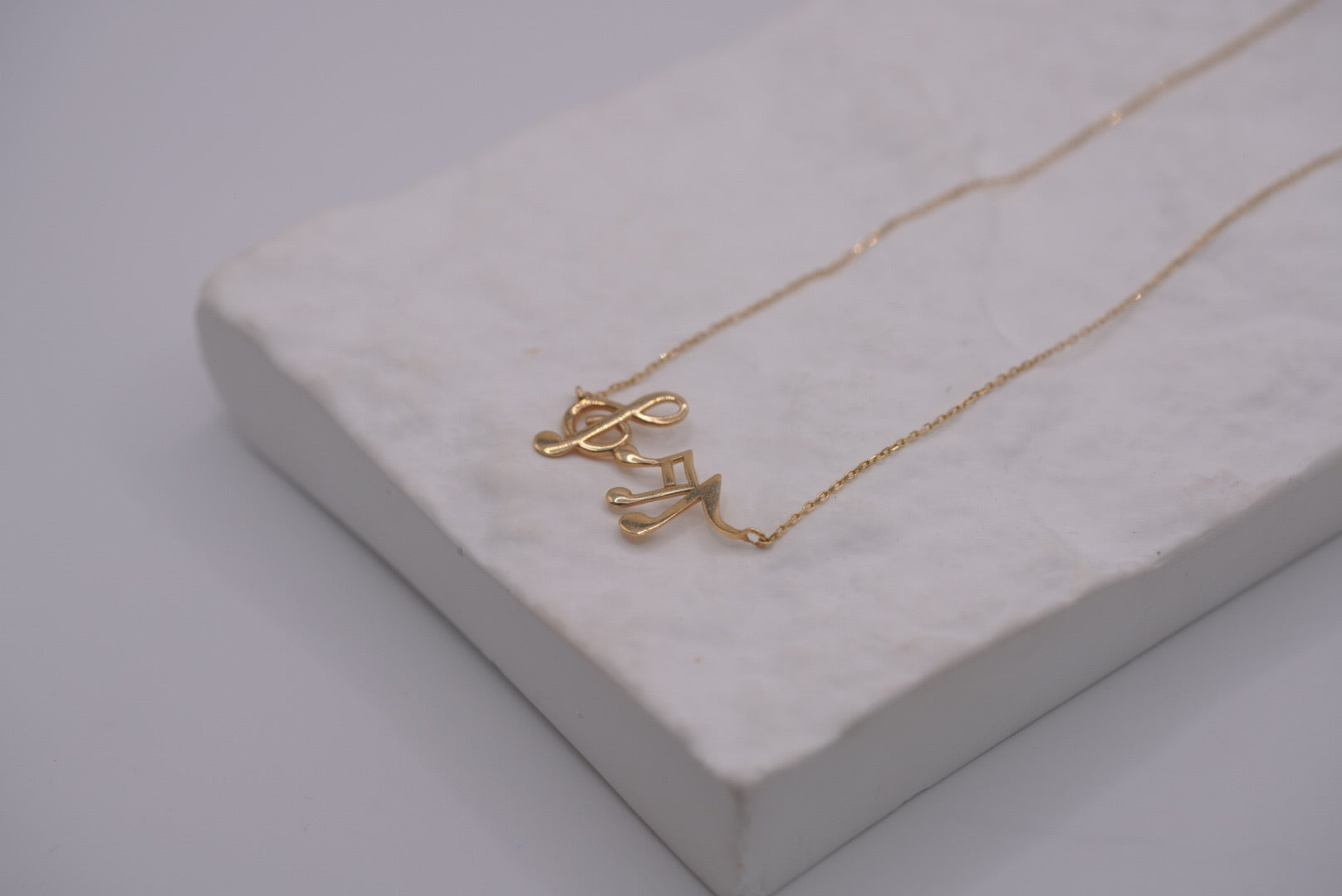 14K Gold Paperclip Necklace