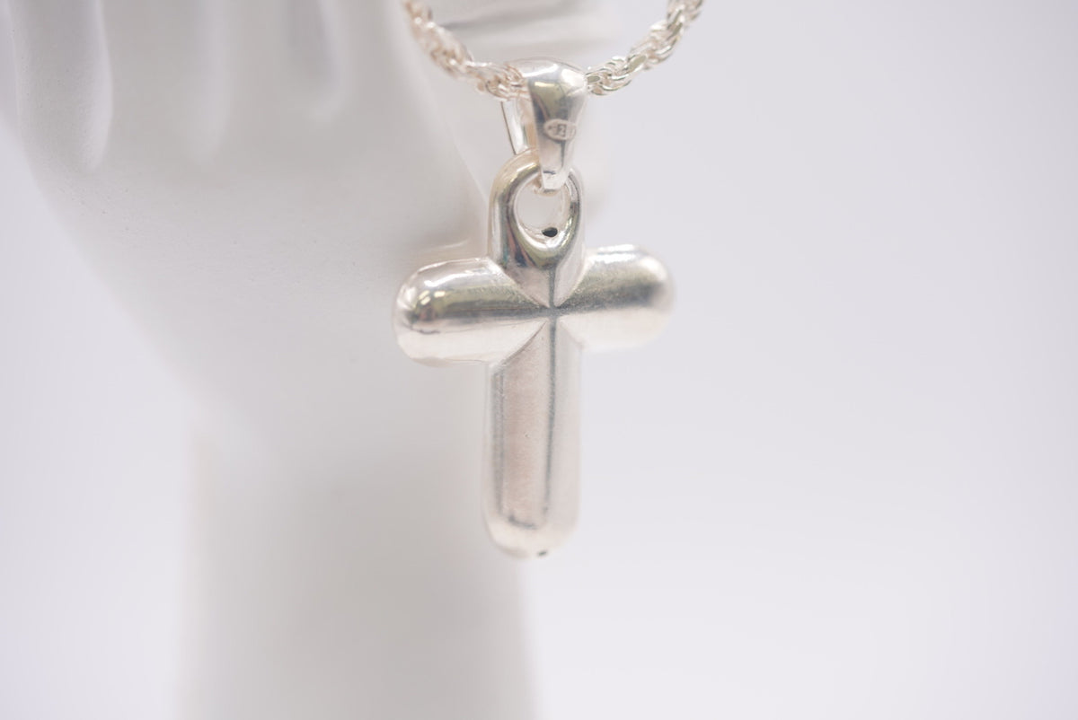 Sterling Silver Cross Pendant - Faithful Prayer