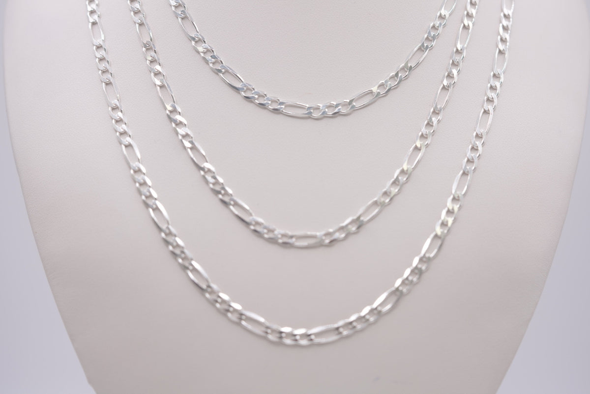 Sterling Silver Figaro Chain - Italian Mark