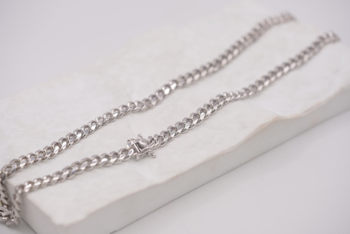 Sterling Silver Cuban Link Chain - Classic Style