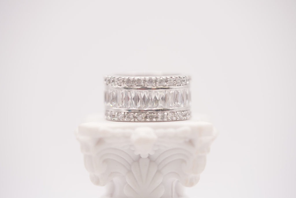 Sterling Silver Baguette Eternity Ring