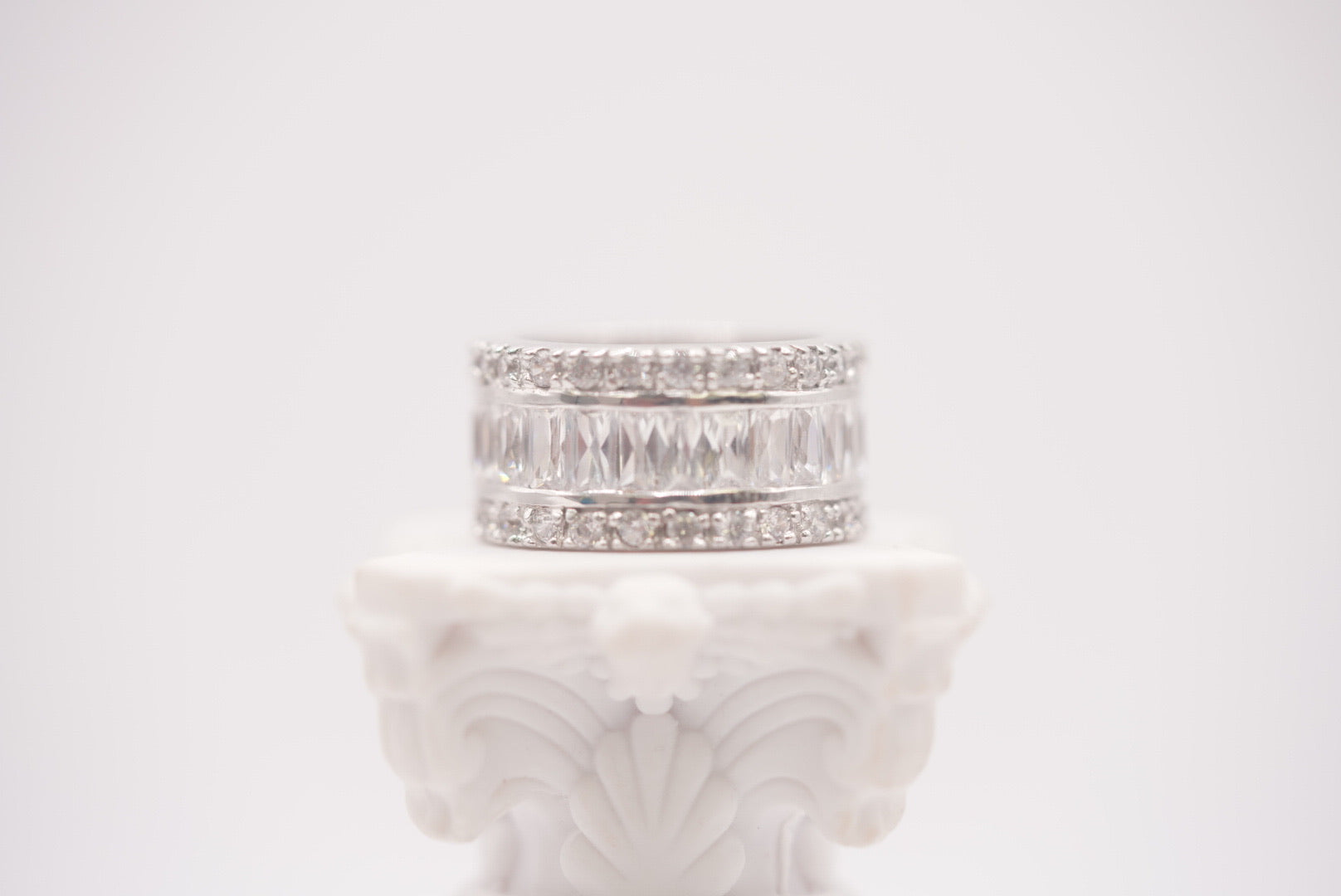 Sterling Silver Baguette Eternity Ring