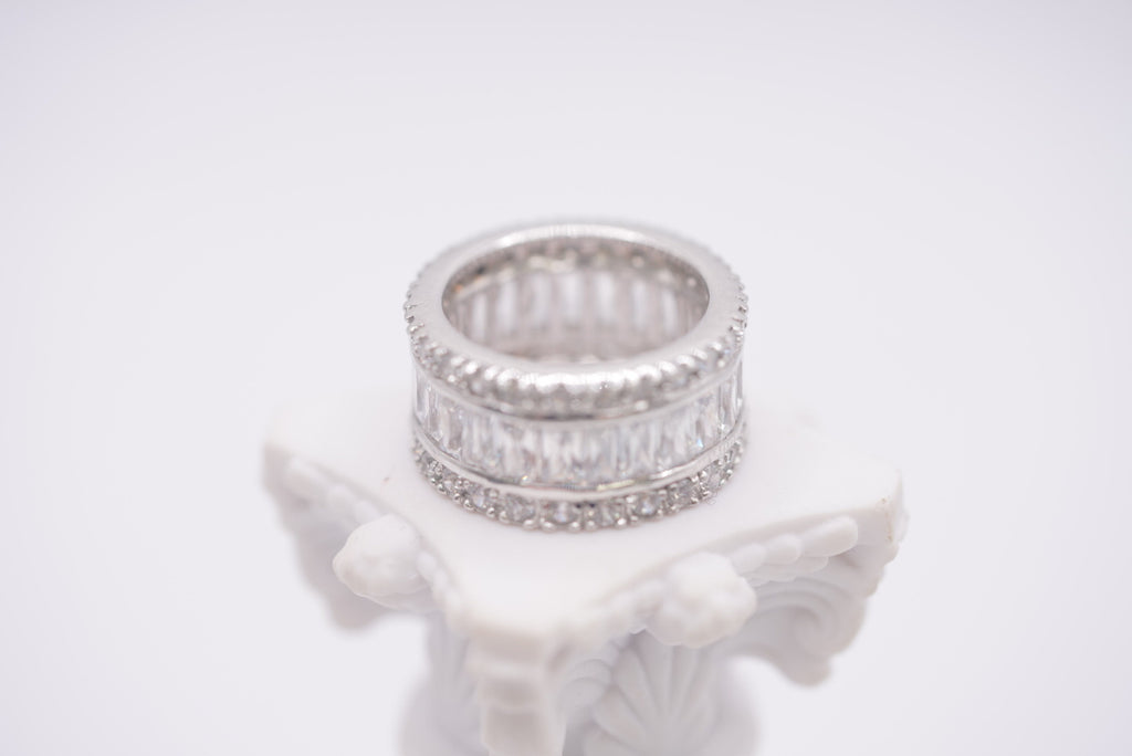 Sterling Silver Baguette Eternity Ring