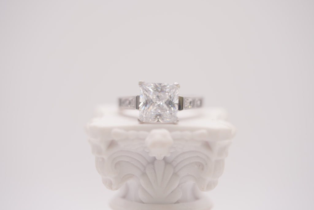 Sterling Silver Princess Cut Classic Ring