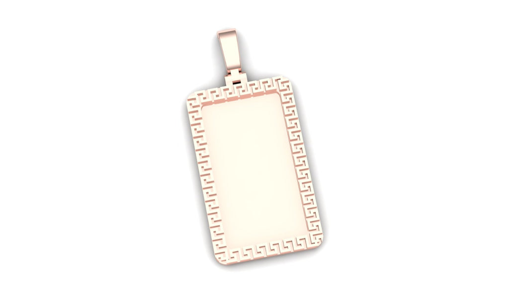Greek Rectangular Pendant