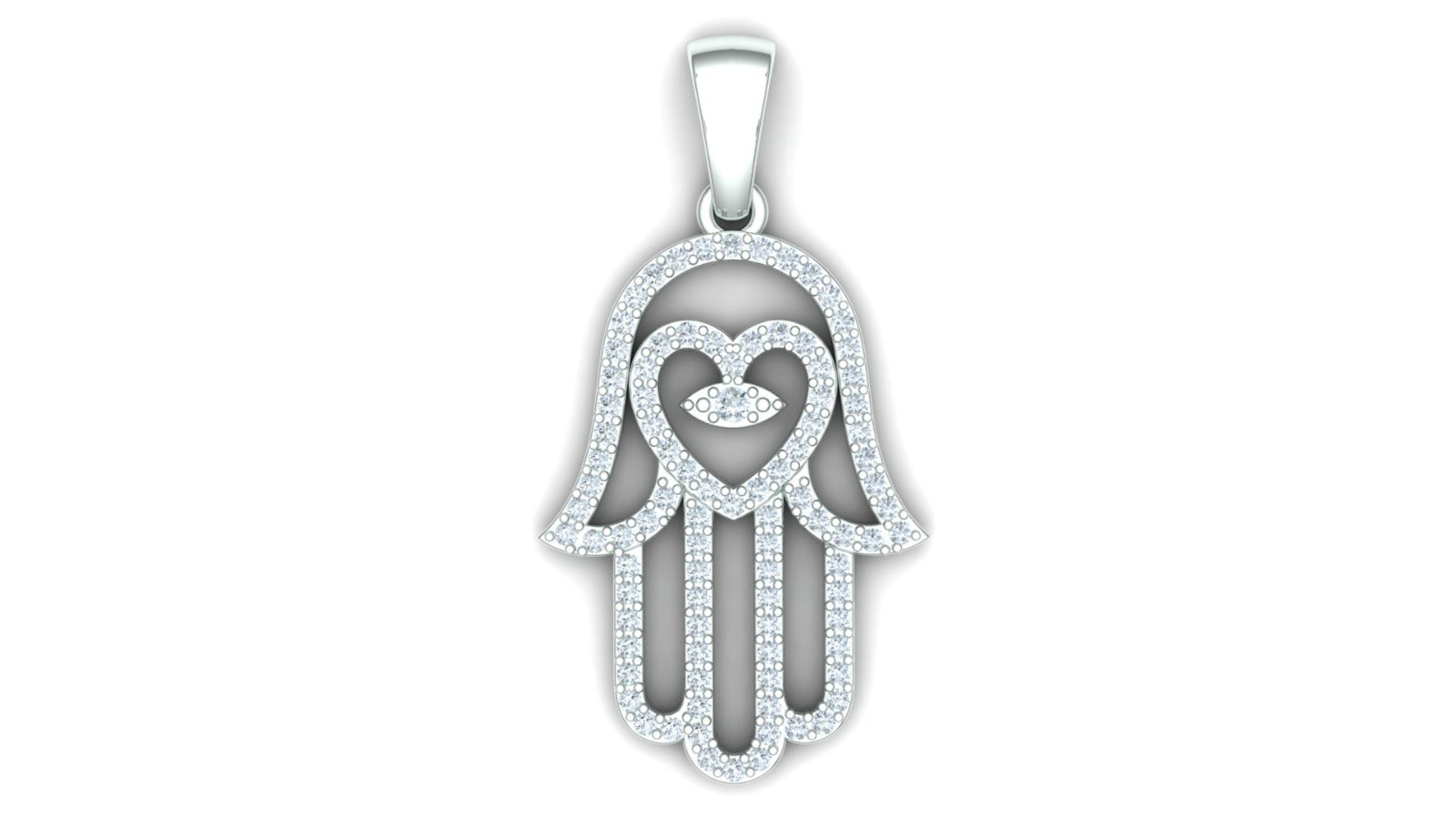 Hamsa Heart Pendant