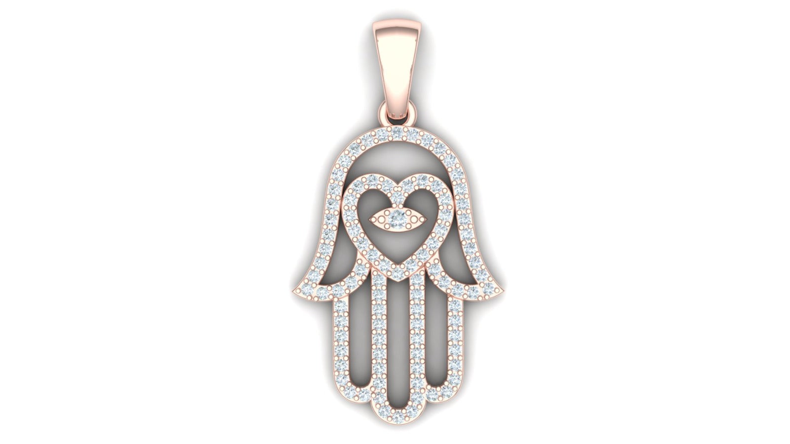 Hamsa Heart Pendant