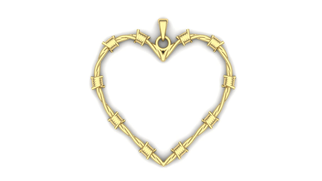 Wire Intertwined Heart Pendant
