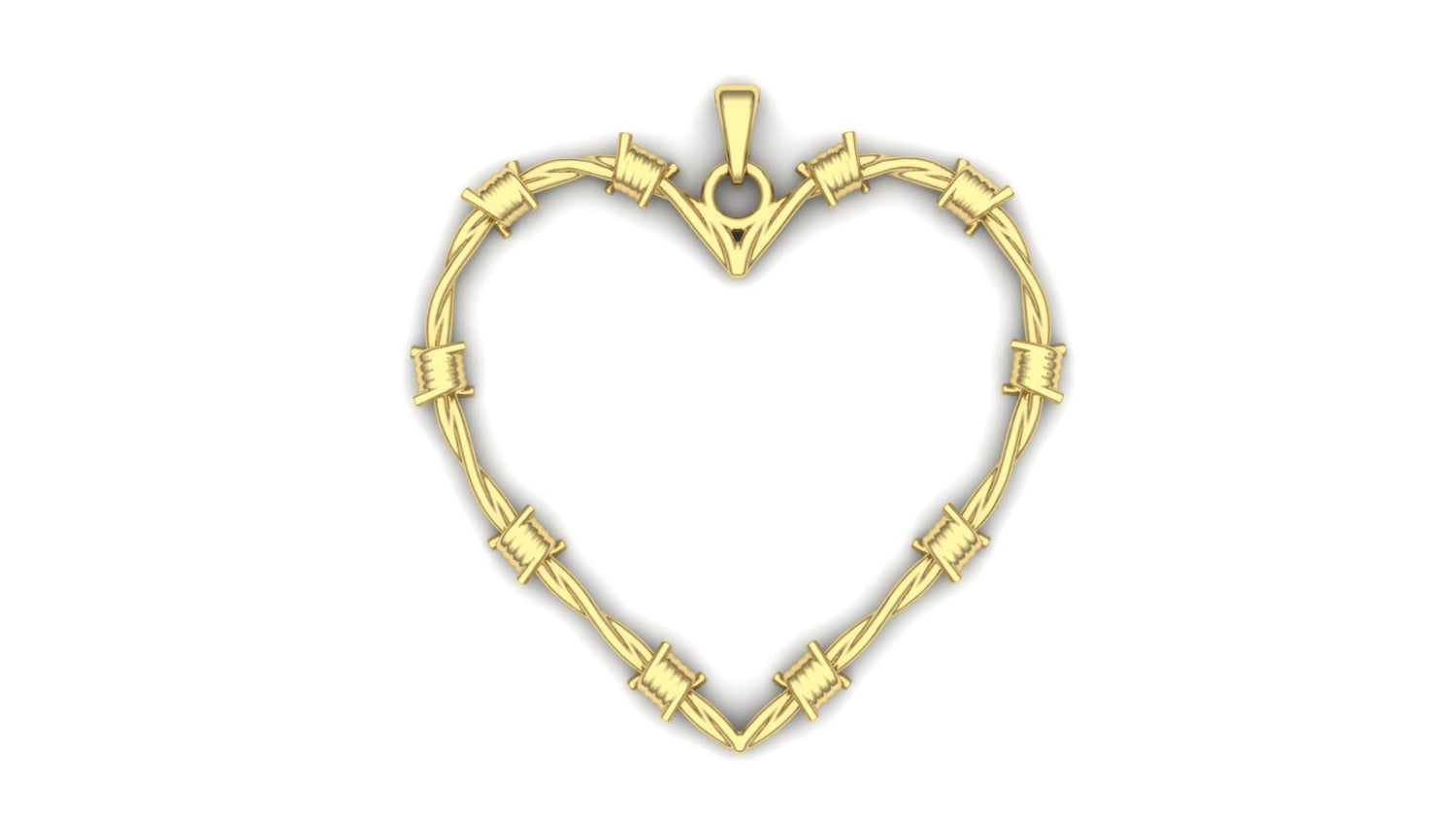 Wire Intertwined Heart Pendant