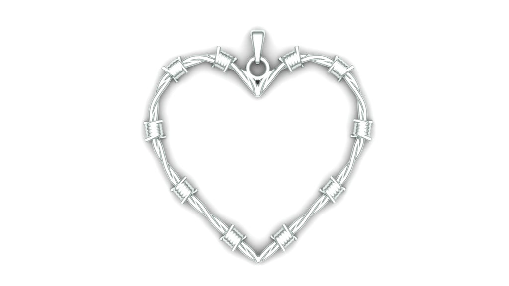 Wire Intertwined Heart Pendant