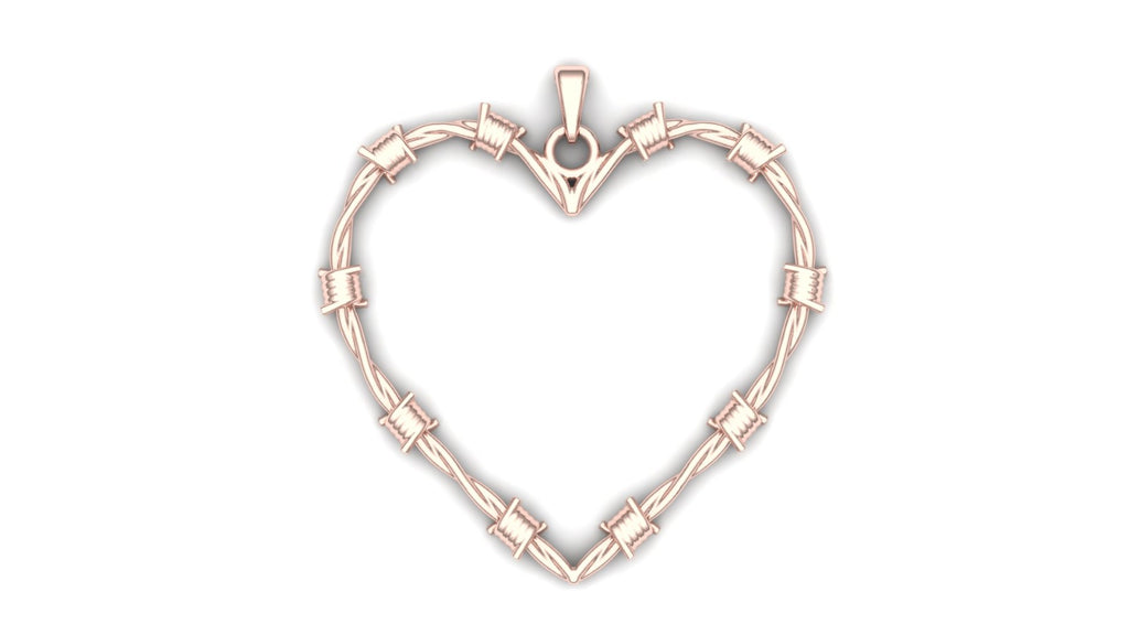 Wire Intertwined Heart Pendant