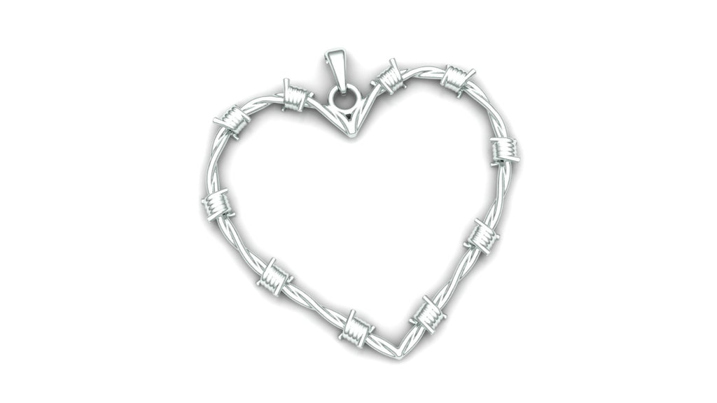 Wire Intertwined Heart Pendant