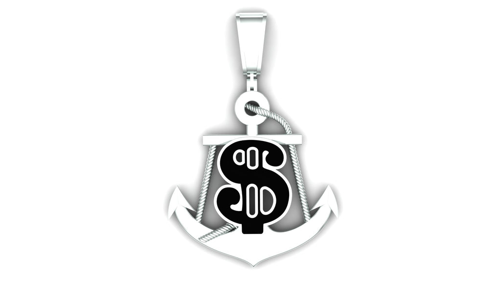 Anchor Pendant with Dollar Sign